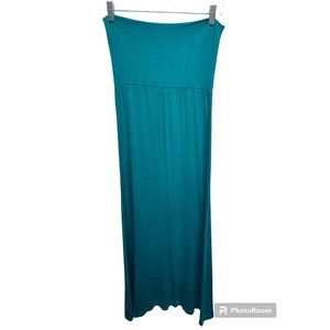 Hot Luxx Couture Women Teal Blue Casual Dress Sleeveless Strapless Small